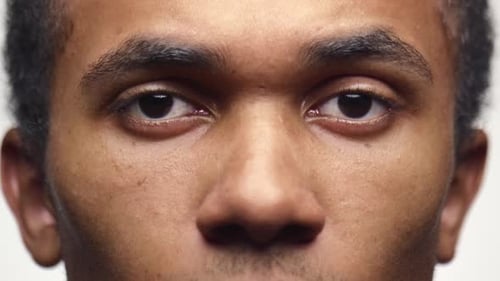 Man Eyes Looking At Camera Close Up