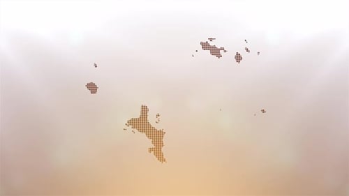 Pixelated Digital Map Reveal Animation with Geometric Design