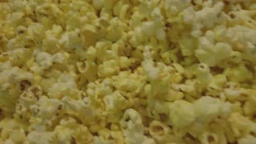 Close Up View of Delicious Buttery Popcorn