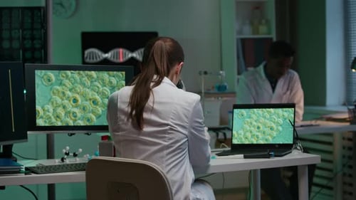 Scientists Working in a Medical Research Laboratory