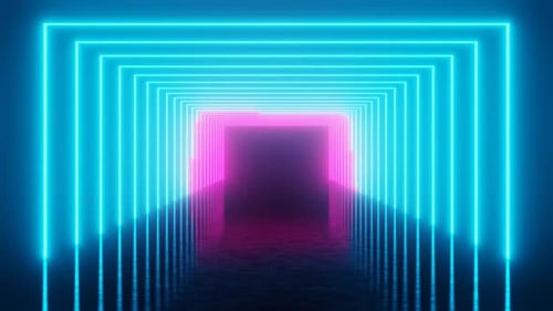 Pink Glittery Lights Tunnel