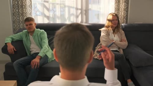Couple in Therapy Discussing Relationship Issues