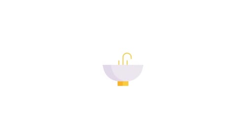 Animation des Waschbeckensymbols