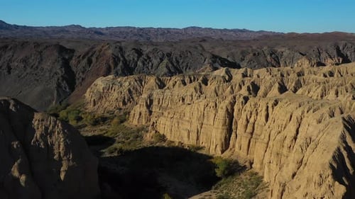 Descending drone footage of Charyn Canyon, Kazakhstan