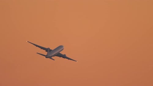 Flight Departure at Sunset