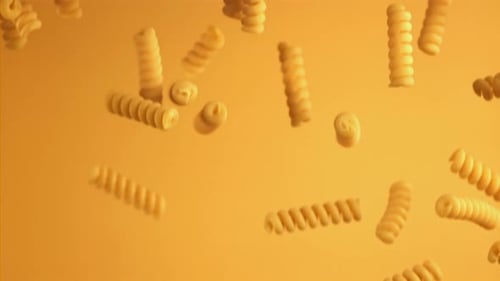 Super Slow Motion Dry Pasta Falls Filmed on a Highspeed Camera at 1000 Fps