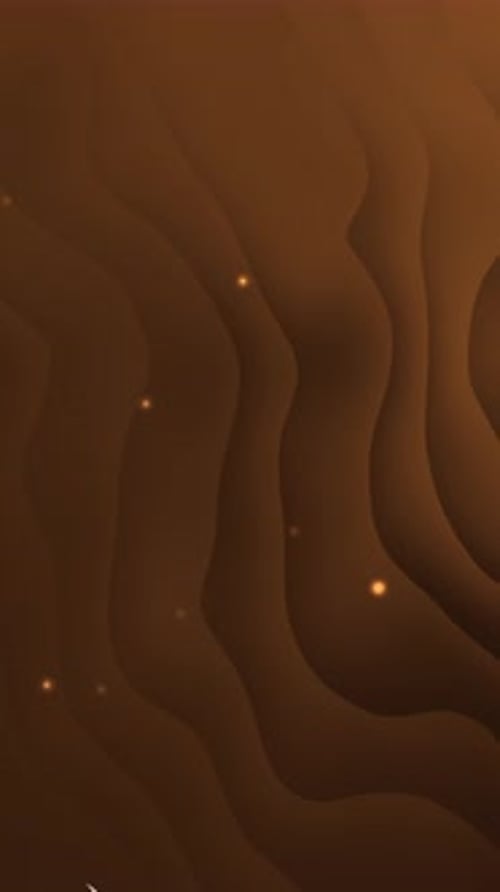 Abstract Fluid Motion Background with Golden Floating Particles