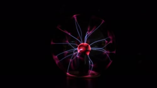 Mesmerizing Plasma Ball Displaying Vibrant Electrical Energy