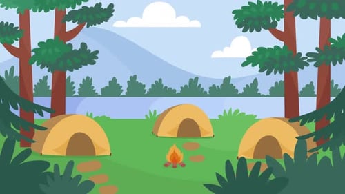 Campingplatz Landscape 4K