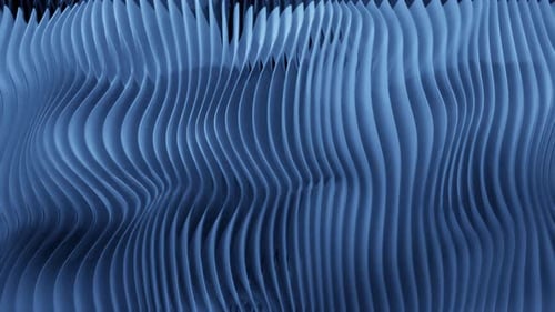 Fluid Blue Waves — Boucle de surface de mouvement 3D abstraite