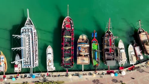 Pirate Harbor Aerial View Turkey Alanya 4 K