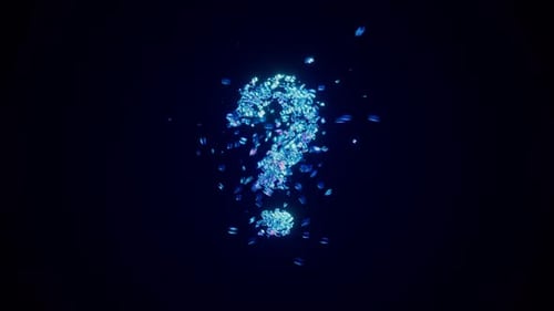Question mark Icon Animation with Particles