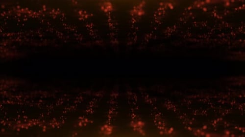 Orangefarbenes Partikelfeld 4K
