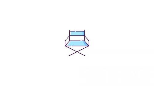 Director's Chair Animated Line Icon