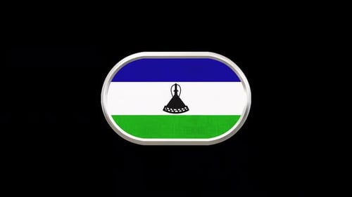 Lesotho 3D Flag Rotating Loop
