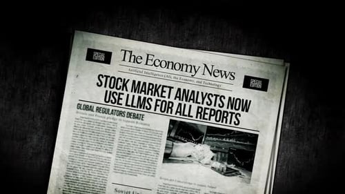 Stock Market Analysts Now Use Ll Ms For All Reports Newspaper Headline Titles