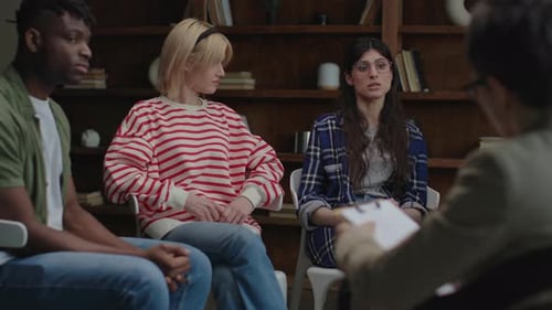 Group Therapy Session with Young Adults
