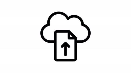Animated Cloud File Upload Icon