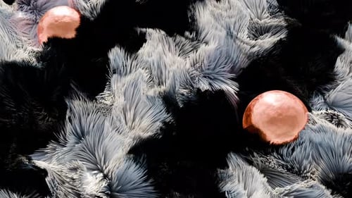 Abstract Soft Fur Texture with Sinking Spheres Loop