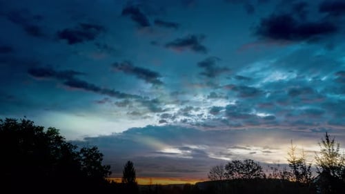 Time Lapse of Vivid Sunrise Sky