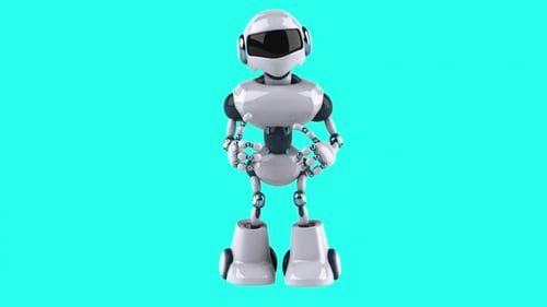 Fun 3D cartoon robot talking (with alpha channel)