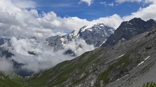 Mountains at Stelvio Pass in Italy