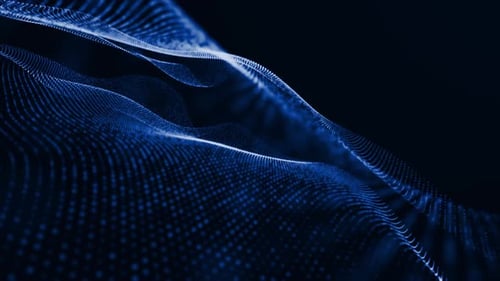 Particles Wave Flow Background Blue