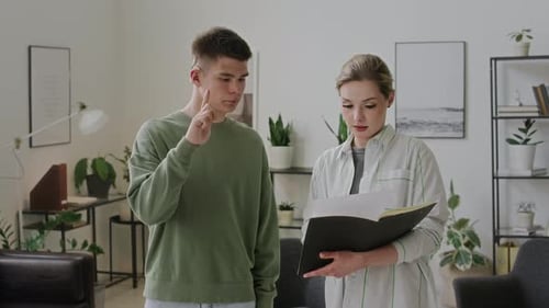 Young Man and Woman Communicating in Sign Language