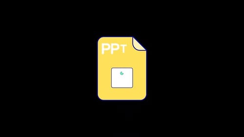 Animated Flat Design PPT File Icon Reveal
