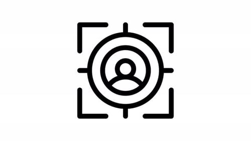 Flat Design User Target Icon Animation