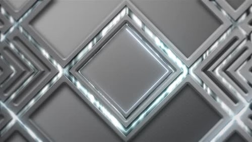 Dynamic Metallic Grid with Glowing Diamond Corporate Background