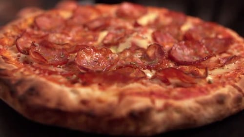 Delicious Pepperoni Pizza Close-Up