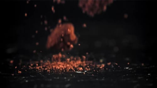 Ground Coffee Drop Filmed on a Highspeed Camera at 1000 Fps