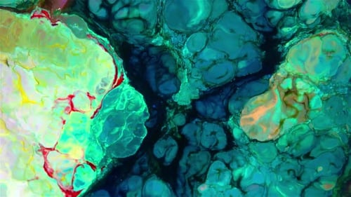 Swirling Liquid Colors in Abstract Motion