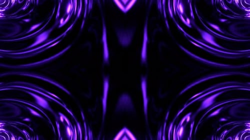 Violetter symmetrischer psychedelischer flüssiger Animationshintergrund Vj Loop In 4K