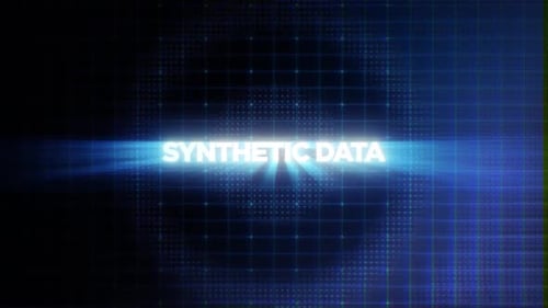 Données synthétiques sur fond de technologie numérique en ligne abstraite