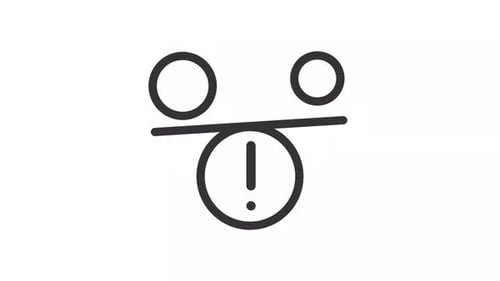 Inequal weights ui icon line animation