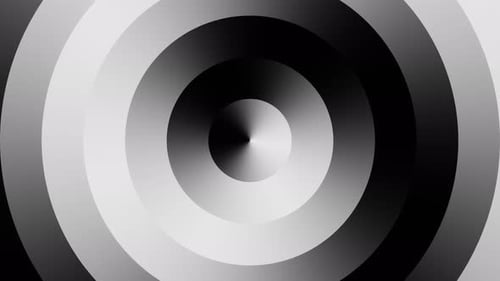 Black And White Abstract Minimalist Circles Background Vj Loop In 4K