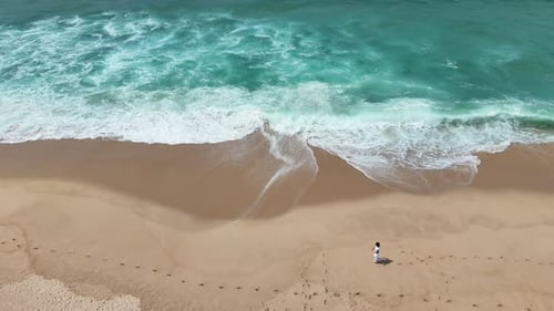 Tranquil Beach Walk Embracing and Joyfully Celebrating the Beauty and Majesty of Nature