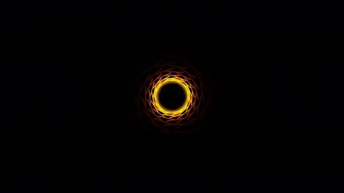 Abstract spiral Vj loop yellow and red background for dance music 3d render. Vj and Dj loop