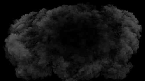 Realistic Fire and Smoke Explosion Element with Alpha Channel