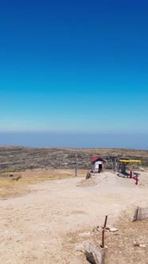 Aerial View of Cable Car, Torre, Serra da Estrela, Portugal