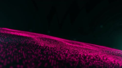 Dynamic Magenta Particle Wave Abstract Background
