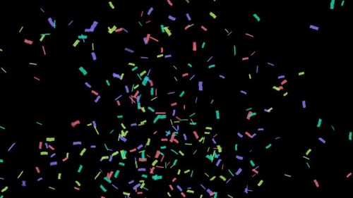 Colorful Confetti Falling and Rising Celebration Overlay