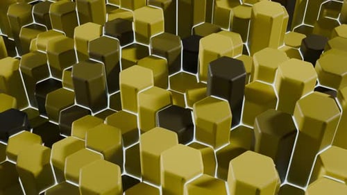3d Animated Background of Hexagons in a Loop Satisfying Video