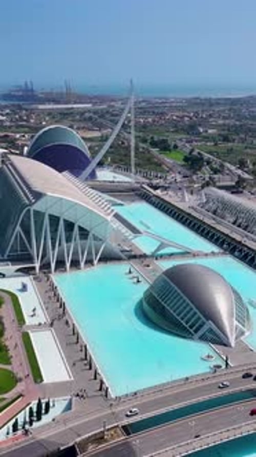 Cidade das Artes e Ciências em Valência, na Comunidade Valenciana, Espanha.