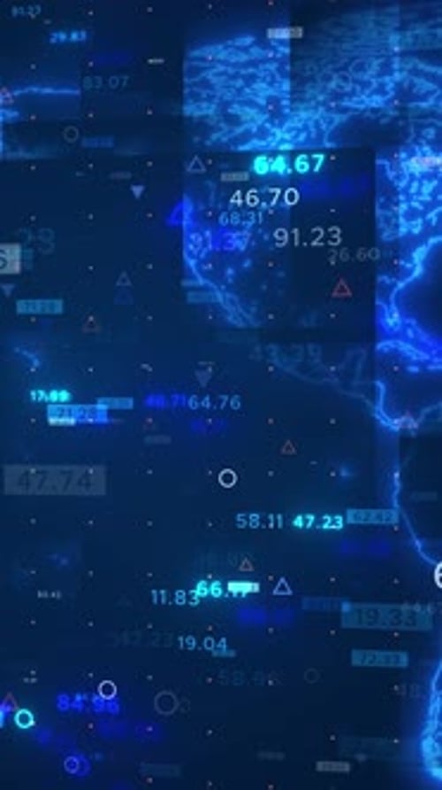 Futuristic Digital Global Network Data Background Vertical