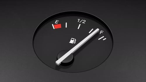 Car Dashboard Fuel Low Gauge Decrease