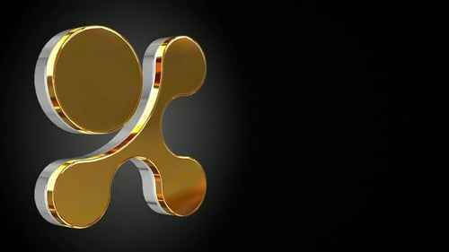 Abstract Metallic Gold and Silver Rotating Logo Reveal