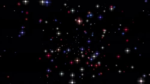Red, White, and Blue Sparkling Stars Loop Background